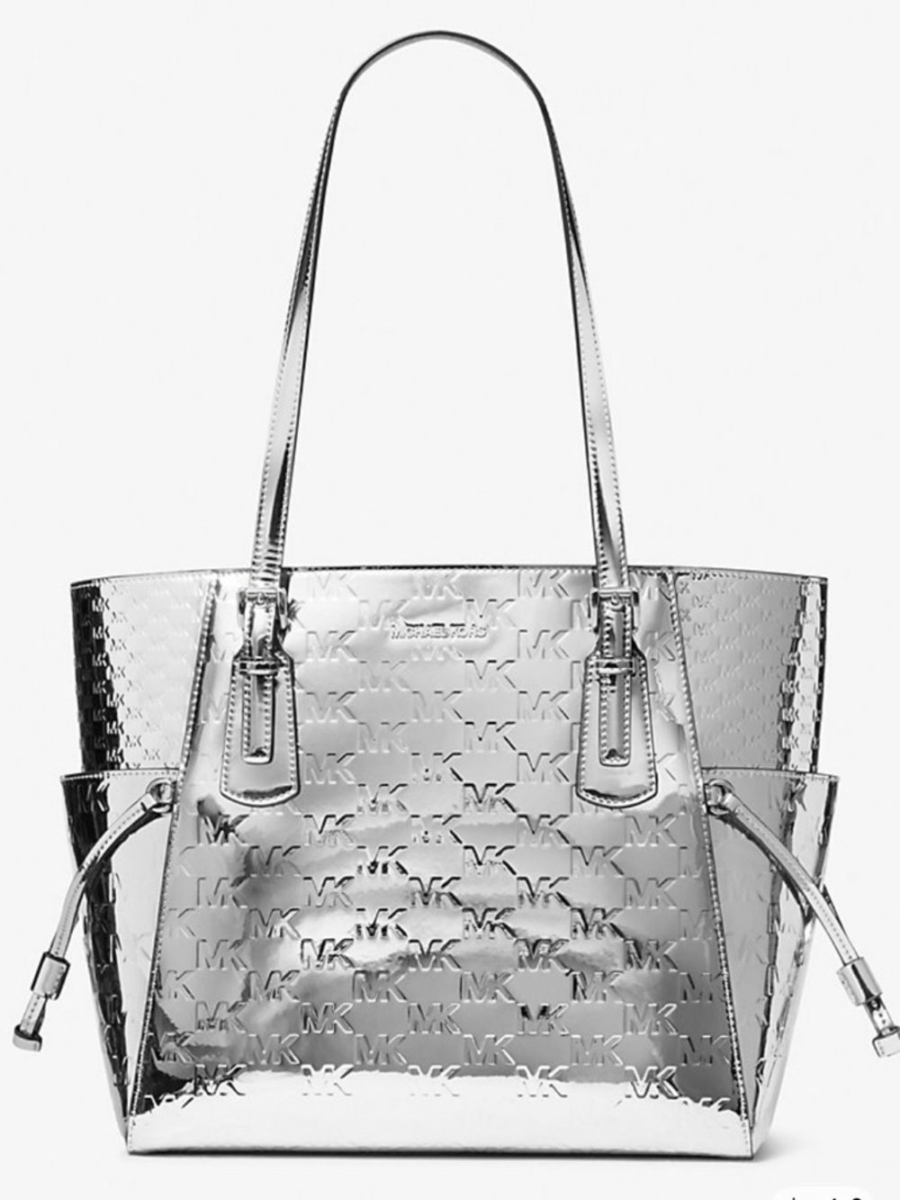 Michael Kors Voyager Large  Patent Logo Debossed Tote Bag